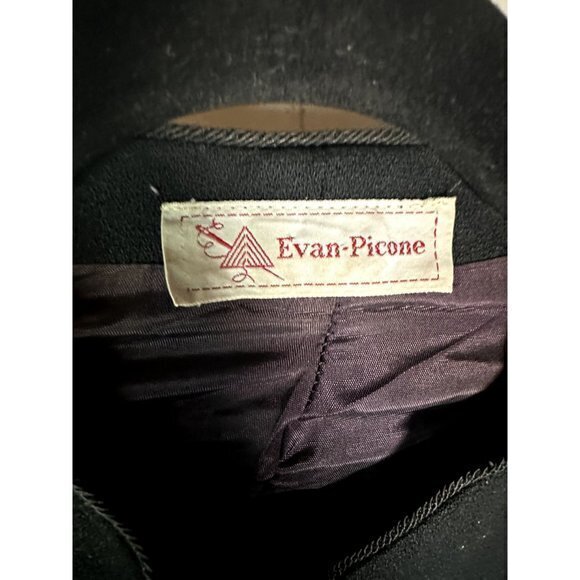 EVAN PICONE VINTAGE LADIES BLACK LINED WOOL BLAZER SZ (16)    VERY GOOD CONDITIO - Picture 2 of 5